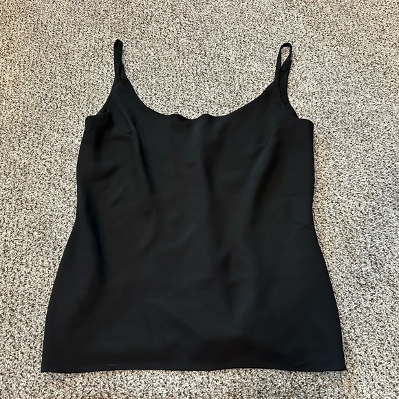 AJ BARI Size 8 M Vintage Black Crepe Tank Top Camisole - Picture 4 of 6